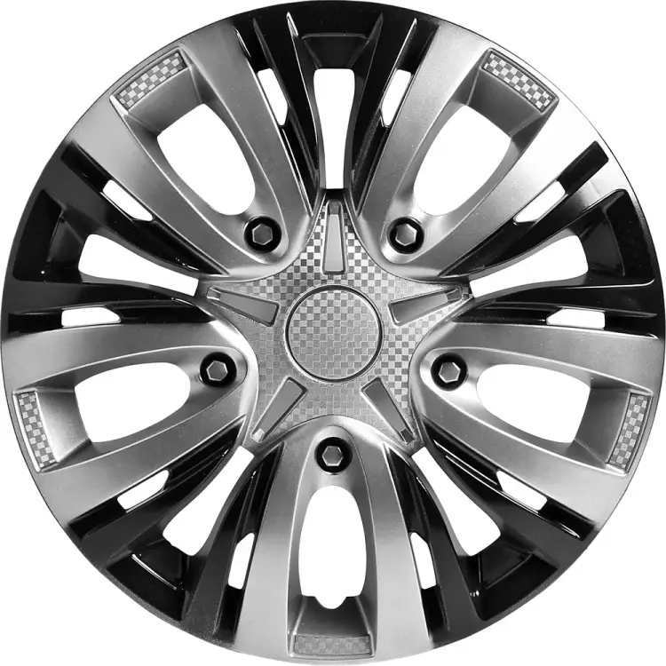 Колесные колпаки Airline 15", серебристо-черные AWCC-15-05