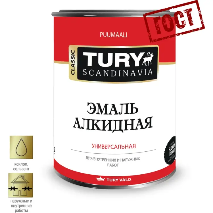 Алкидная эмаль TURY ПФ-115 20009448 Алкидная эмаль TURY ПФ-115 20009448