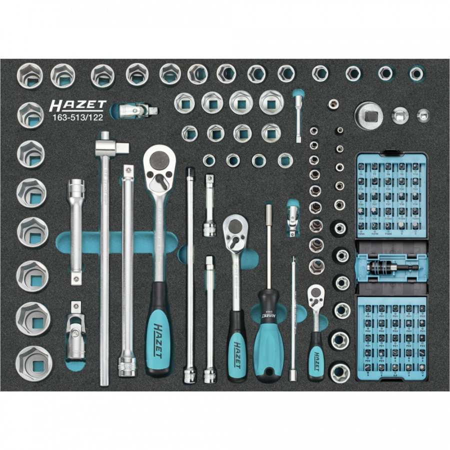 Набор торцевых ключей HAZET 163-513/122