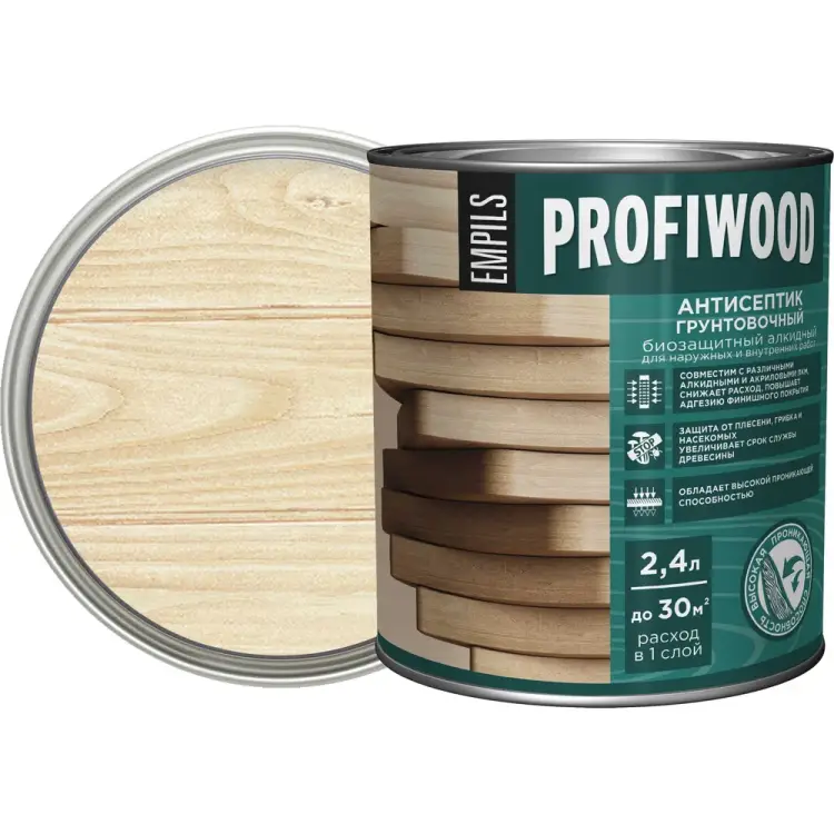 Грунтовочный биозащитный алкидный антисептик Profiwood 3762