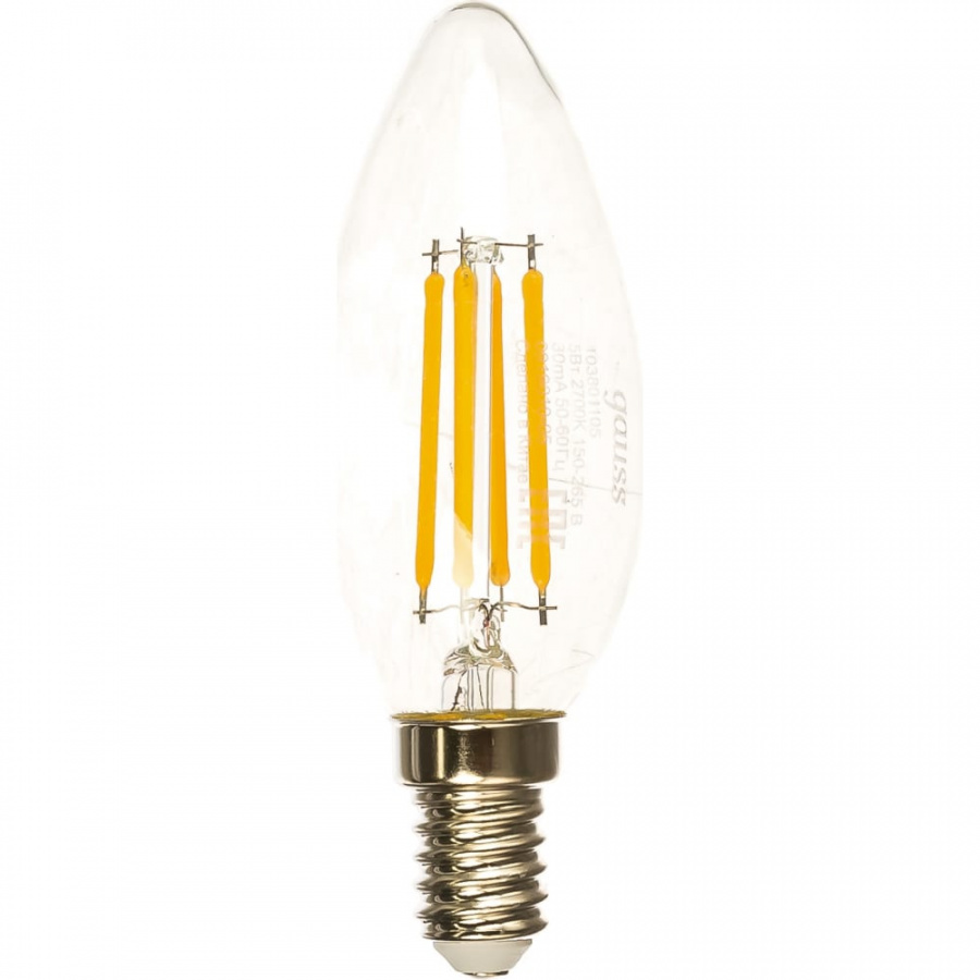 Лампа Gauss LED Filament Candle E14 5W 2700К