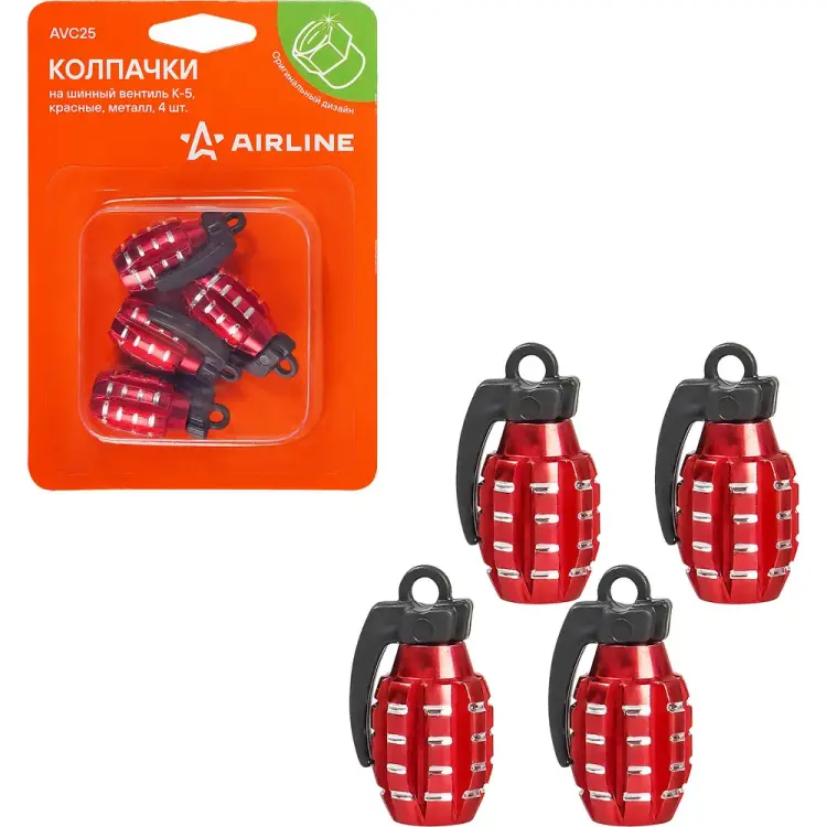Колпачки на шинный вентиль Airline K-5 AVC25 Колпачки на шинный вентиль Airline K-5 AVC25