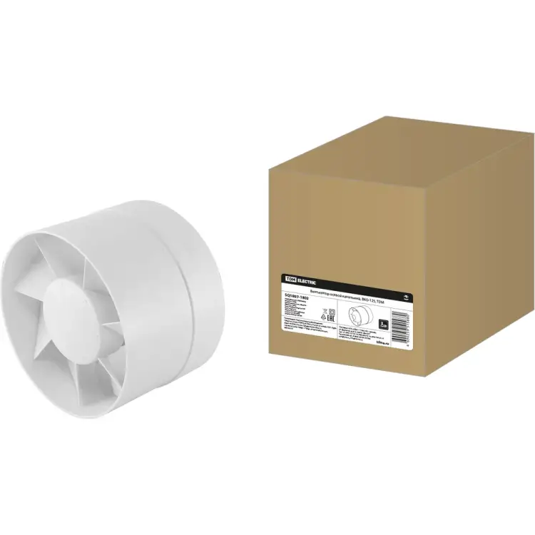 Осевой канальный вентилятор TDM ELECTRIC ВКО-125 SQ1807-1802