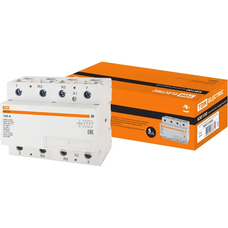 Модульный контактор TDM ELECTRIC КМ100/4-100 SQ0213-0024