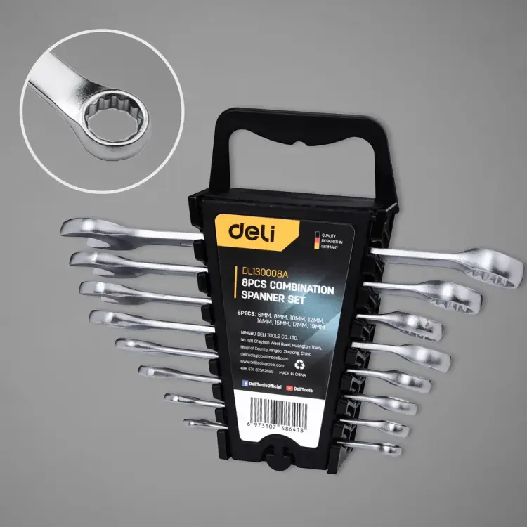 Набор комбинированных гаечных ключей DELI DL130008A 98316 Набор комбинированных гаечных ключей DELI DL130008A 98316