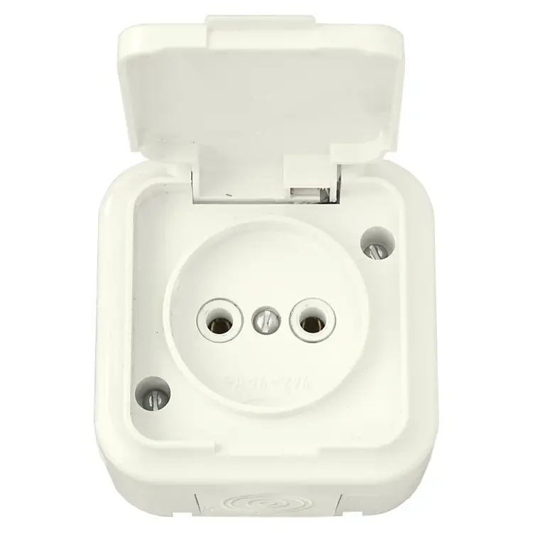 Одноместная розетка BYLECTRICA ПРАЛЕСКА АКВА РА16-296 бежевый