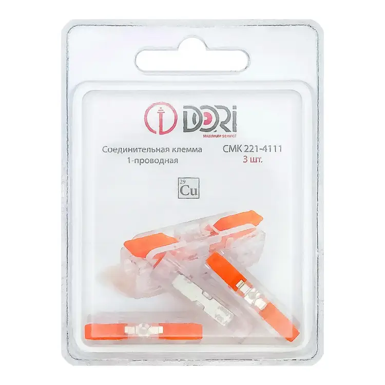1-проводная соединительная клемма DORI смк 221-4111 42730 1-проводная соединительная клемма DORI смк 221-4111 42730