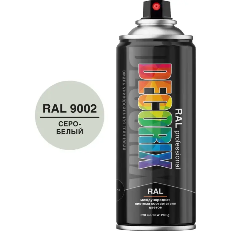 Аэрозольная эмаль Decorix RAL PROFESSIONAL 0138-9002 DX Аэрозольная эмаль Decorix RAL PROFESSIONAL 0138-9002 DX