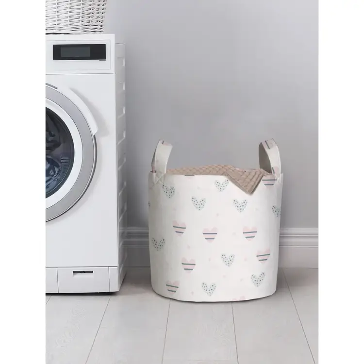 Корзина для хранения вещей JOYARTY Сердце в полоску gaba_422625_S