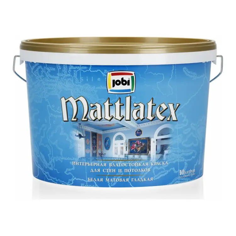 Интерьерная влагостойкая краска JOBI MATTLATEX 11818 Интерьерная влагостойкая краска JOBI MATTLATEX 11818