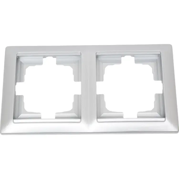 Двухместная рамка BYLECTRICA СТИЛЬ ЮЛИГ.735212.215 серебро