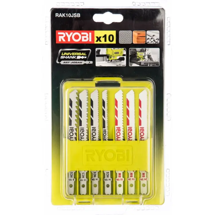 Набор пилок для лобзика Ryobi RAK10JSB Набор пилок для лобзика Ryobi RAK10JSB