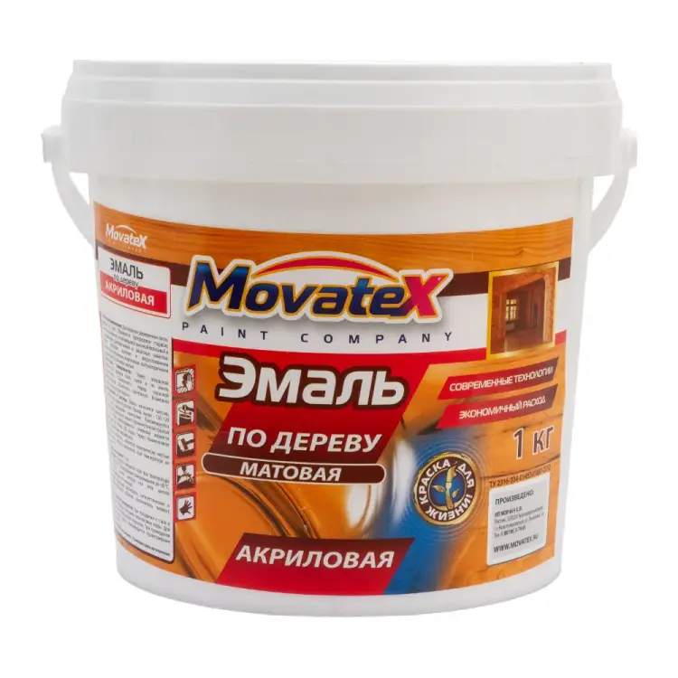 Акриловая эмаль по дереву Movatex Т03407