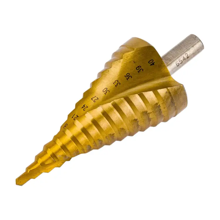 Ступенчатое сверло по металлу D.BOR SPIRAL SDSP-TIN-04-40-10 Ступенчатое сверло по металлу D.BOR SPIRAL SDSP-TIN-04-40-10