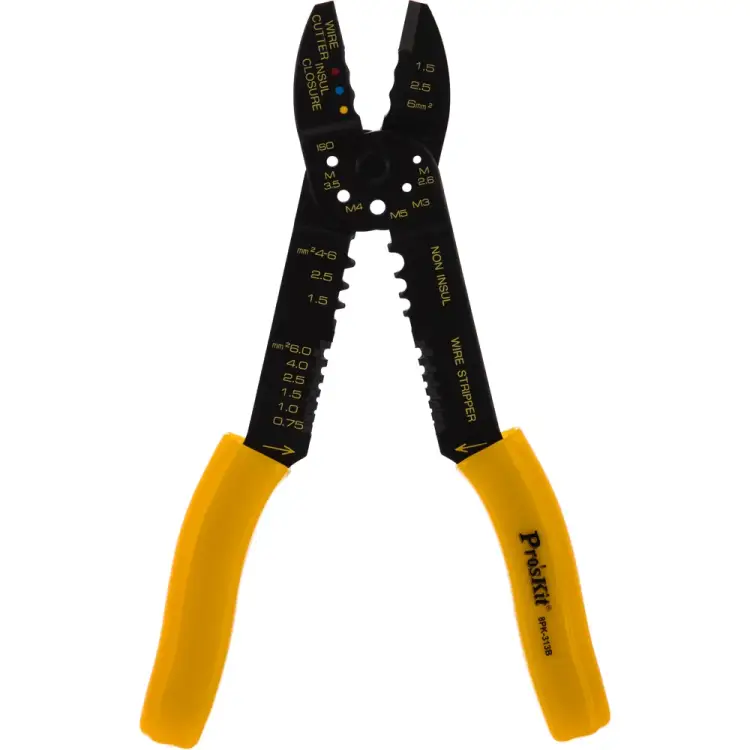 Клещи для резки/зачистки проводов обжима клемм Pro'sKit 8PK-313B С00034901