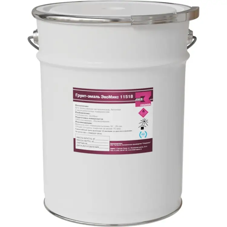 Алкидно-уретановая грунт-эмаль Эвомикс 11518 18КАУПГR7011