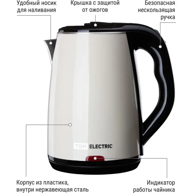 Электрический чайник TDM ELECTRIC Ника SQ4001-0005 Электрический чайник TDM ELECTRIC Ника SQ4001-0005