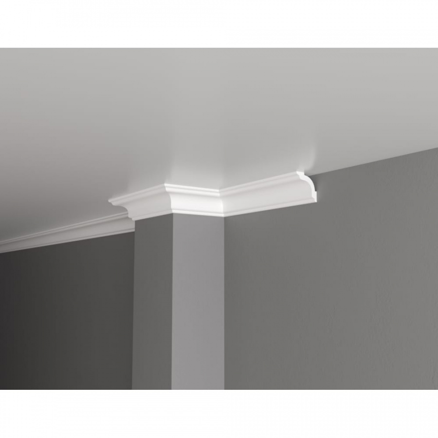 Ударопрочный влагостойкий потолочный карниз под покраску Decor-Dizayn DD42