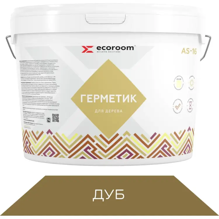 Акриловый герметик для дерева ECOROOM AS-16 225-1-3/дуб