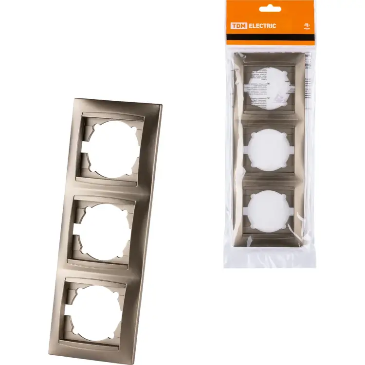 Вертикальная трехпостовая рамка TDM ELECTRIC Лама SQ1815-0734