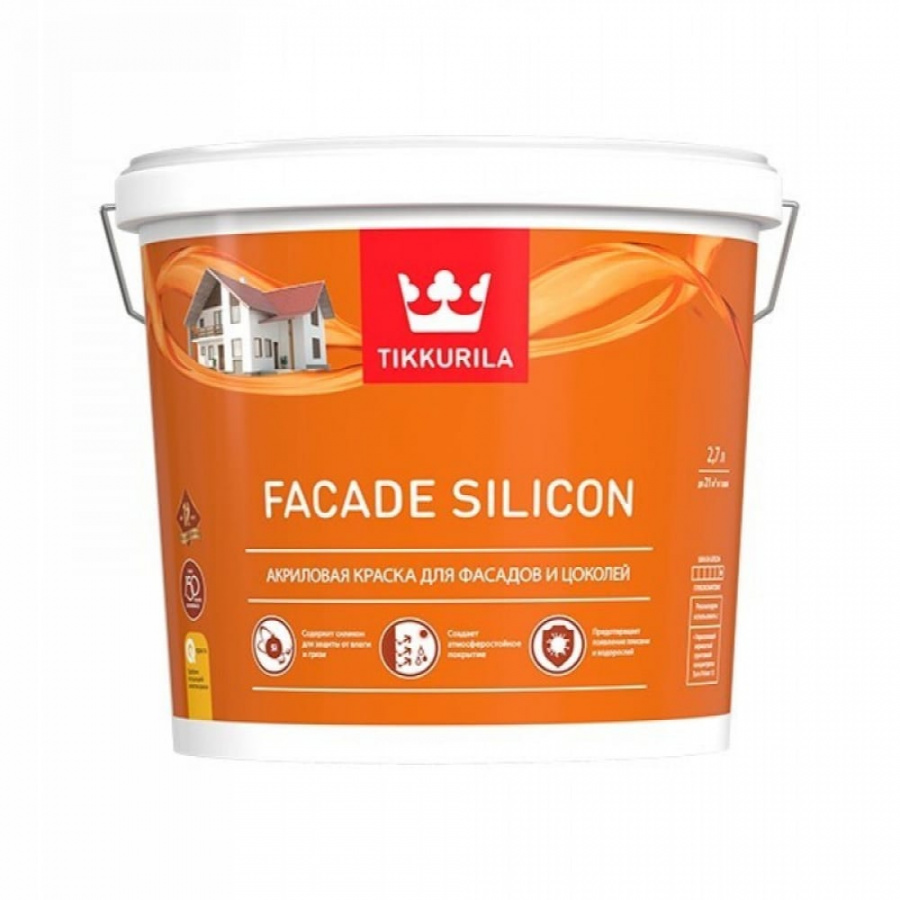 Акриловая краска для фасадов и цоколей Tikkurila FACADE SILICON