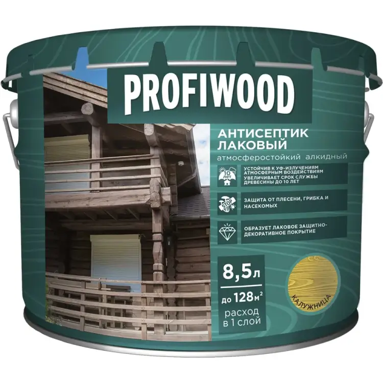Лаковый тонирующий атмосферостойкий алкидный антисептик Profiwood 67022