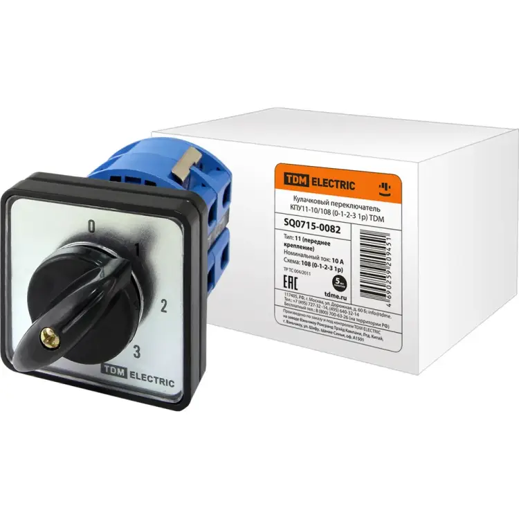 Кулачковый переключатель TDM ELECTRIC КПУ11-10/108 SQ0715-0082