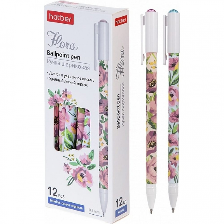 Шариковая ручка Hatber Flora