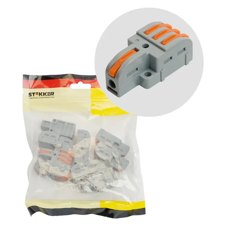 Наборная супер-компактная разветвительная клемма ld220-103 STEKKER 49791
