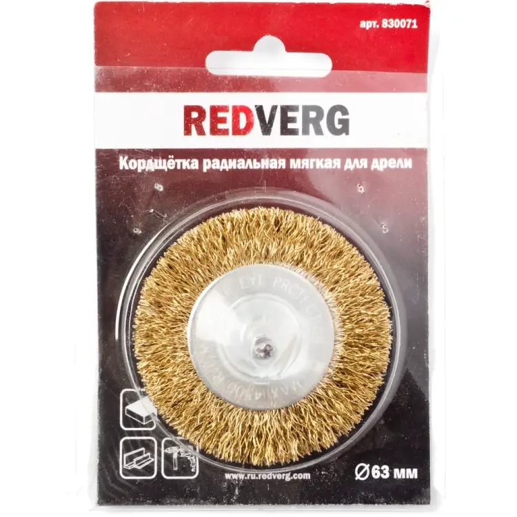 Радиальная кордщетка для дрели REDVERG 6623594