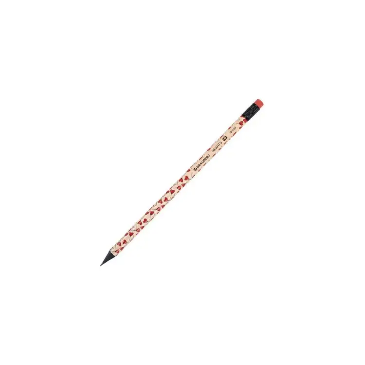 Чернографитый карандаш BRAUBERG HEARTS 181762