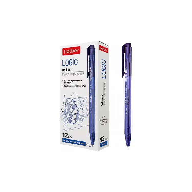 Автоматическая шариковая ручка Hatber LOGIC 067908