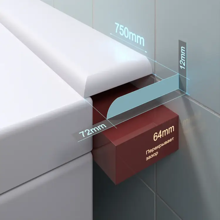 Акриловый бордюр для ванны BNV 4603312129177