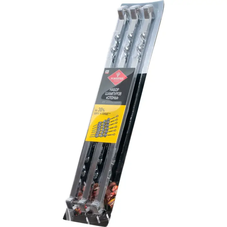 Набор шампуров для крупных кусков Forester Слоны RZ-600ELB Набор шампуров для крупных кусков Forester Слоны RZ-600ELB