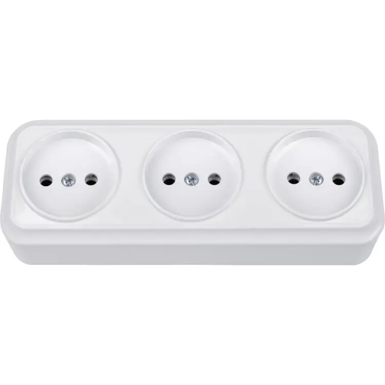 Трехместная розетка BYLECTRICA ВАРИАНТ РА16-0161