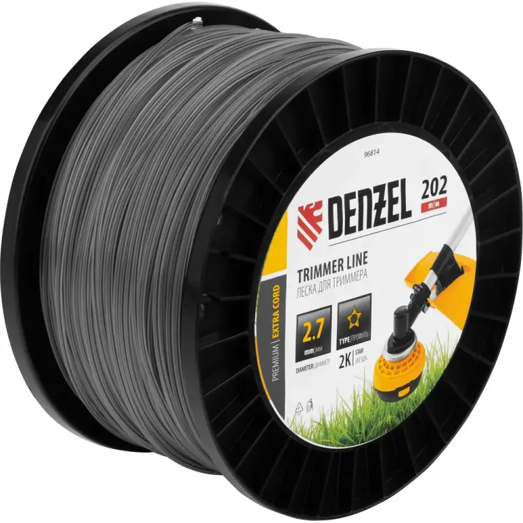 Двухкомпонентная леска для триммера Denzel EXTRA CORD 96814