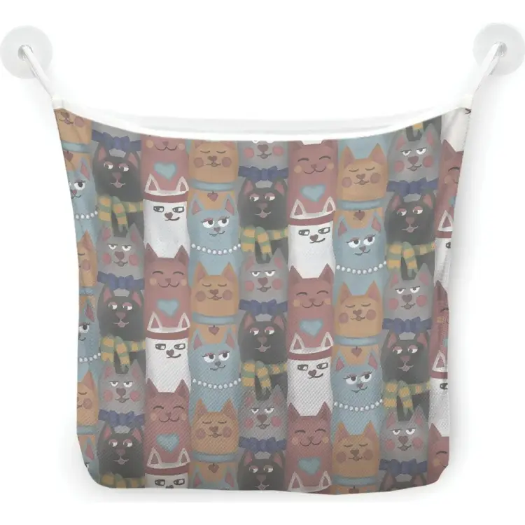 Настенная сетка-органайзер для ванной для игрушек JOYARTY Колоритные котики tgb_378654