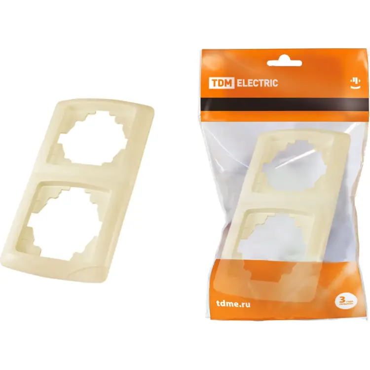 Двухпостовая горизонтальная рамка TDM ELECTRIC Онега SQ1805-0053