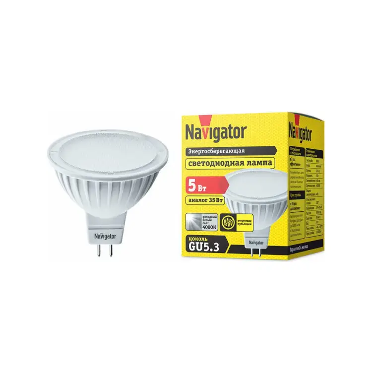 Светодиодная лампа Navigator NLL-MR16-5-230-4K-GU5.3 94129 209674