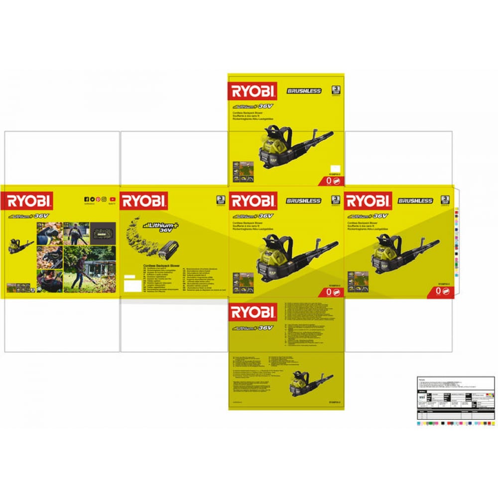 Ранцевая воздуходувка Ryobi RY36BPXA-0