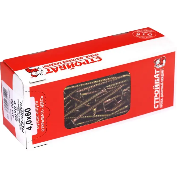 Универсальные саморезы Стройбат 4.0х60 (200 шт.) 2641132/076071