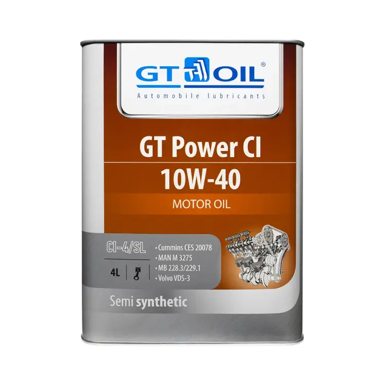 Масло GT OIL Power CI SAE 10W-40 API CI-4/SL 8809059407523