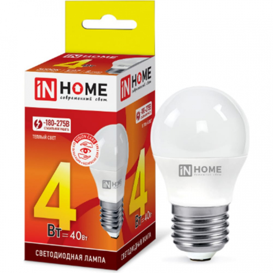 Светодиодная лампа IN HOME LED-ШАР-VC