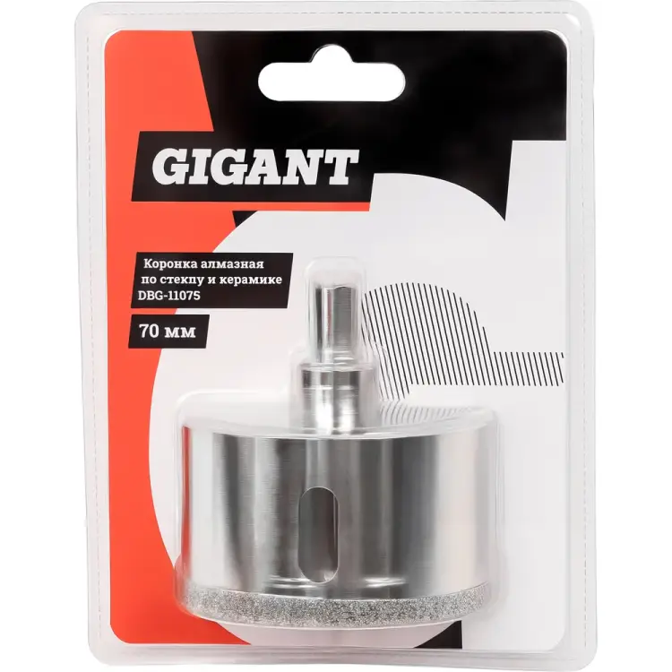Алмазная коронка по стеклу и керамике Gigant DBG-11075