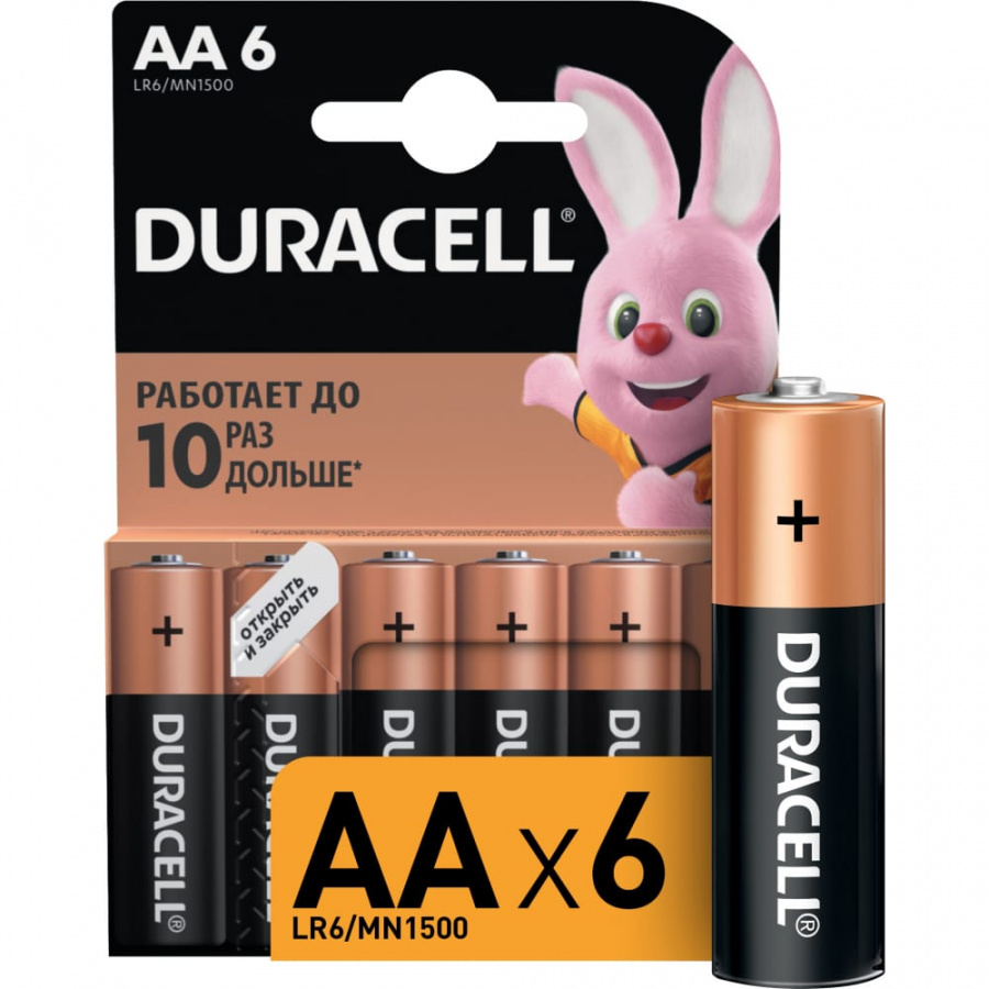 Батарейка Duracell LR6-6BL BASIC