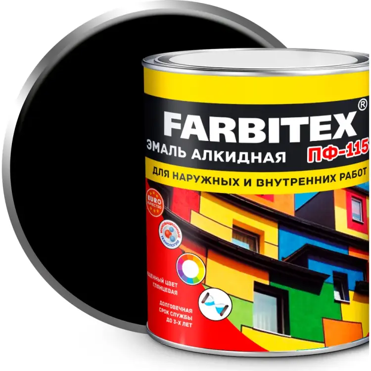 Алкидная эмаль Farbitex ПФ-115 4300006037 Алкидная эмаль Farbitex ПФ-115 4300006037