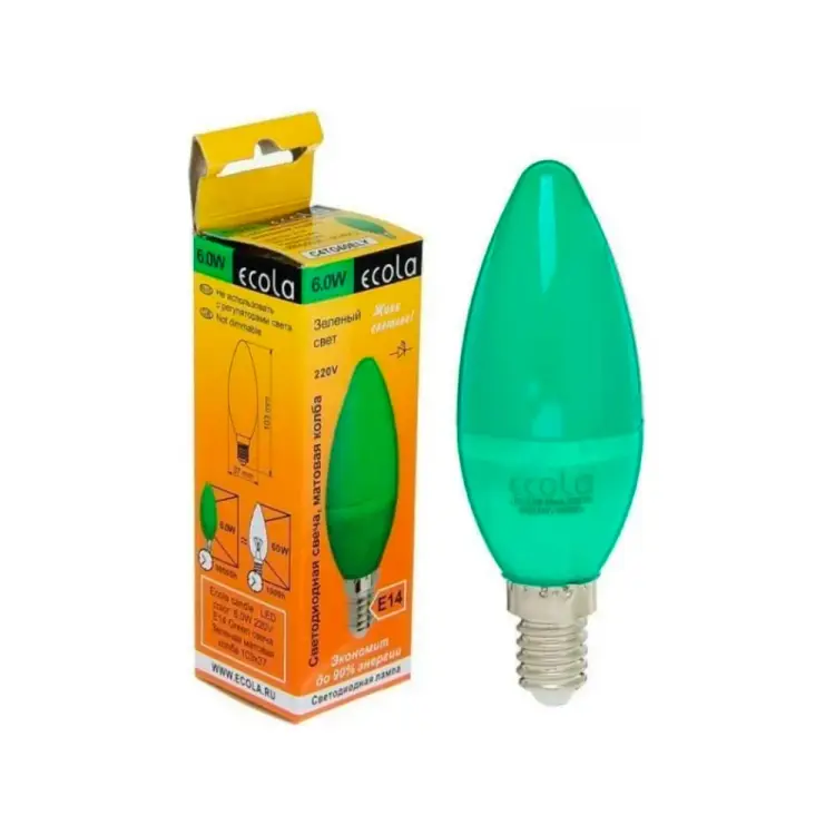 Светильник Ecola candle led color C4TG60ELY
