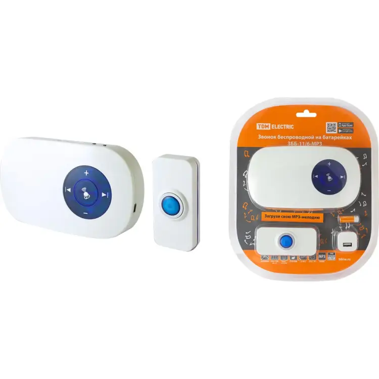 Беспроводной звонок TDM ELECTRIC ЗББ-11/6-MP3 SQ1901-0034