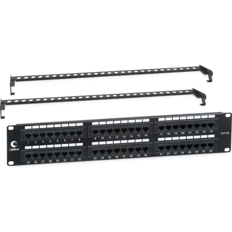 Патч-панель Cabeus PL-48-Cat.6a-Dual Патч-панель Cabeus PL-48-Cat.6a-Dual