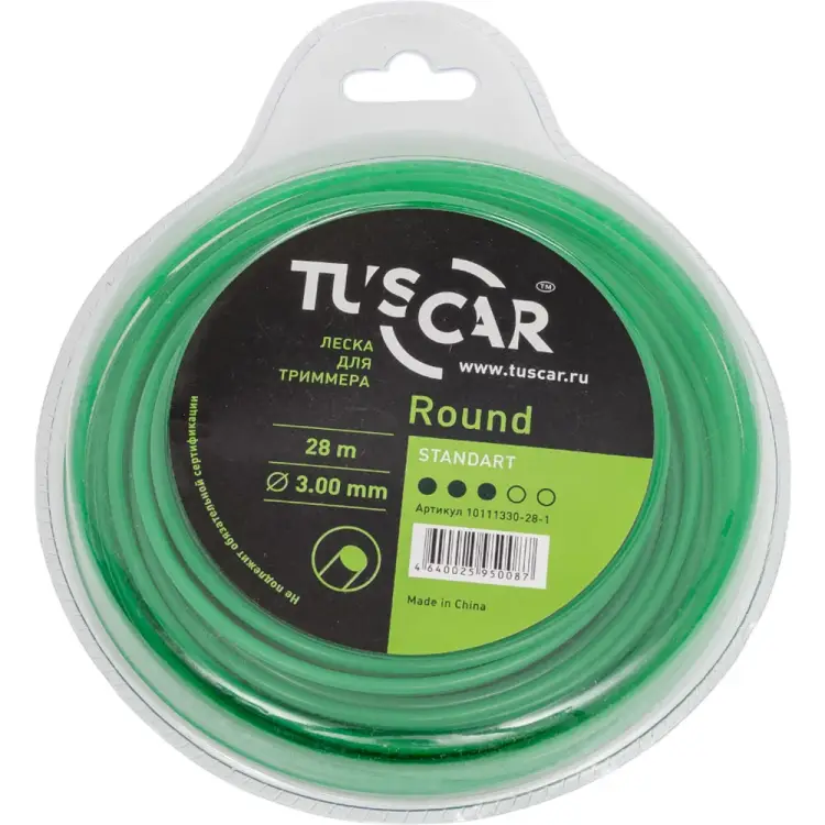 Леска для триммера TUSCAR Round Standart 10111330-28-1